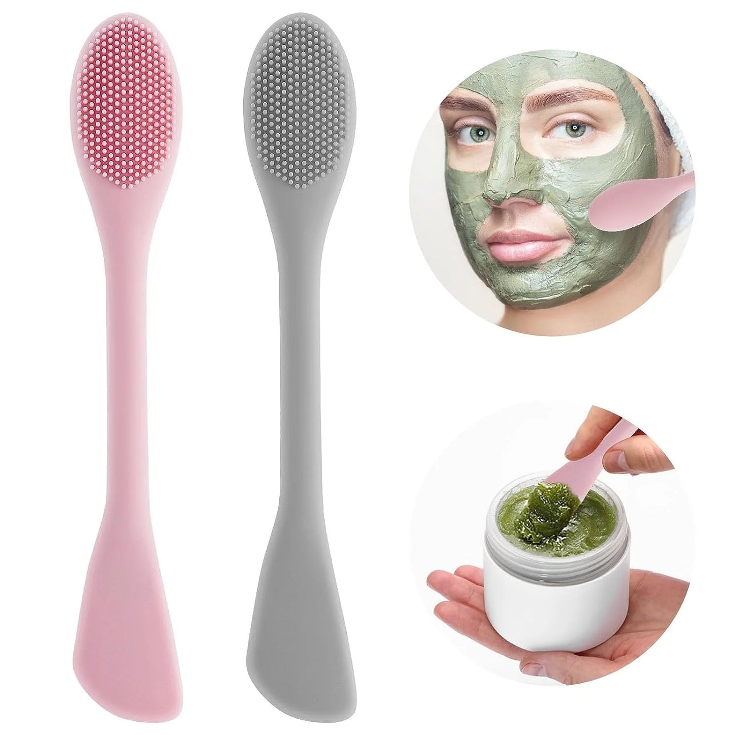 NuraLush™ Silicone Facial Brush – Deep Clean Double Head Scrubber