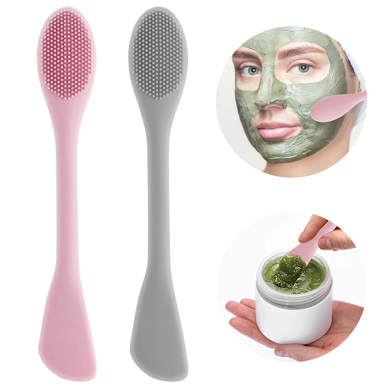 NuraLush™ Silicone Facial Brush – Deep Clean Double Head Scrubber